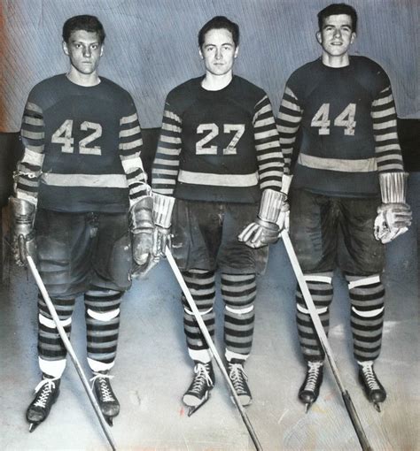 Gene Cleaves, Hank Bothfeld & Bill Gall of Princeton Hockey 1952 ...