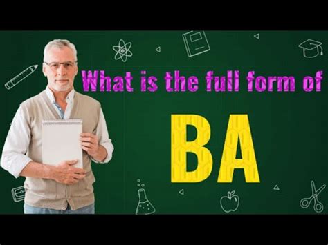 Ba Full Form Ba Ki Full Form Ba Ka Art Kya Hai What Is The