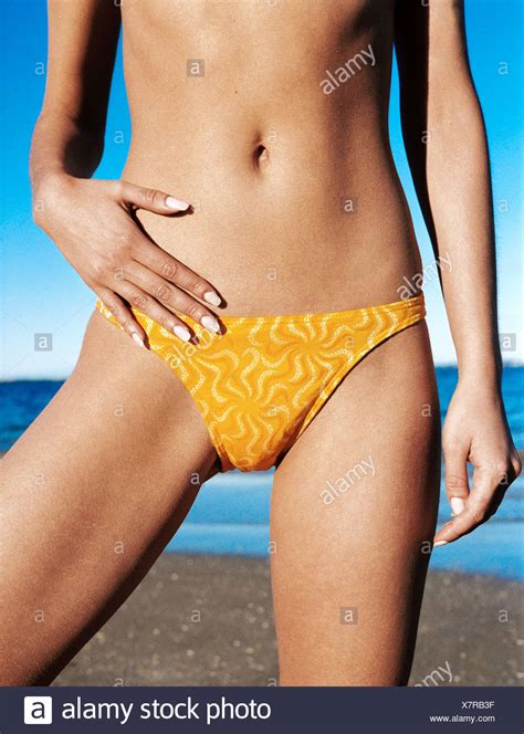 Woman Flat Stomach Bikini Stock Photos Woman Flat Stomach Bikini