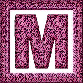 Monica Michielin Alphabets Alfabeto Textura Pink Oncinha Moldura