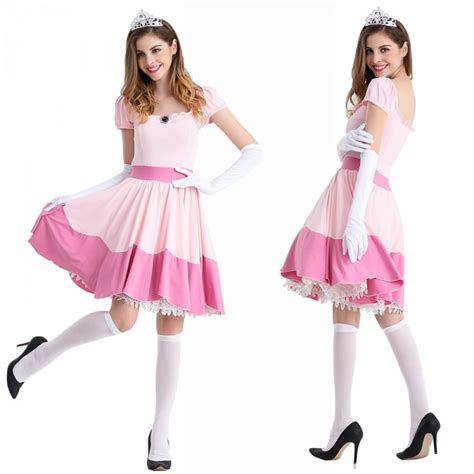 Women Princess Peach Super Mario Costume - Super Mario Costume ...