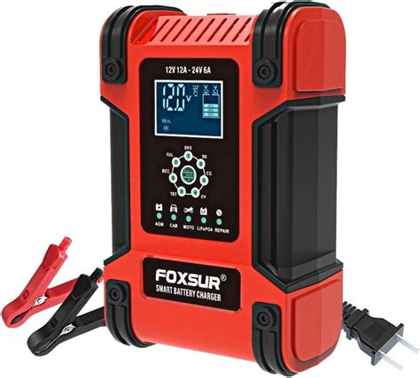 Amazon Foxsur Stage Smart Car Battery Charger Automotive V V