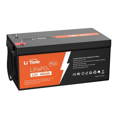 Buy Litime 12V 400Ah LiFePO4 Lithium Battery 3200W Max Load Power