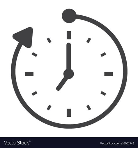 Overtime solid icon business and clock Royalty Free Vector