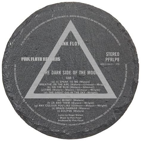 Dark Side Label Laser Engraved Round Slate Coaster Set Of 4 Shop