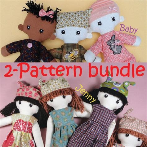 Pattern Bundle Cloth Doll Rag Doll And Baby Ragdoll Pdf Etsy