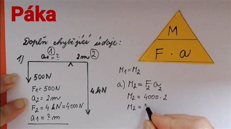 Páka rovnováha na páce příklady II moment síly YouTube