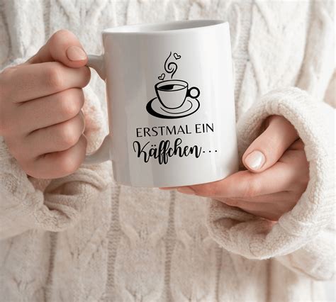 Plotterdatei Spruch in SVG PNG Erstmal ein Käffchen Kaffee Küche