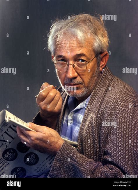 Man Character Elderly Senior Gray Hair Glasses Beard Stubble Holding