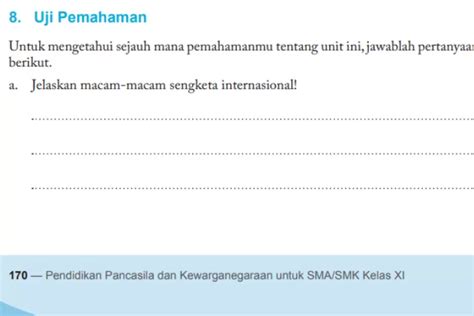 Lengkap Kunci Jawaban PKN Kelas 11 SMA SMK Kurikulum Merdeka Halaman