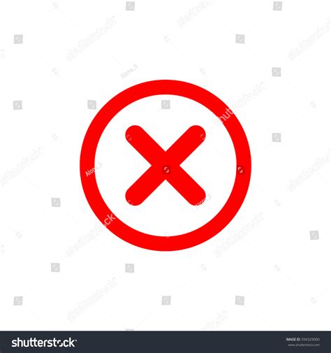 Cross Sign Element Red X Icon Stock Vector Royalty Free