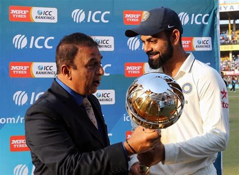 India Captain Kohli Presented With Icc Test Championship Mace Rediff