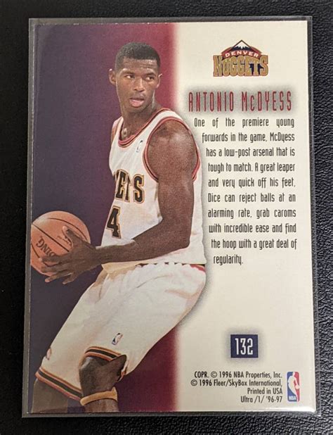 1996 97 Ultra Platinum Medallion 132 アントニオ マクダイス Antonio McDyess Fleer