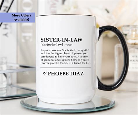 Personalized Sister In Law Definition Coffee Mug Cup Sister In Law