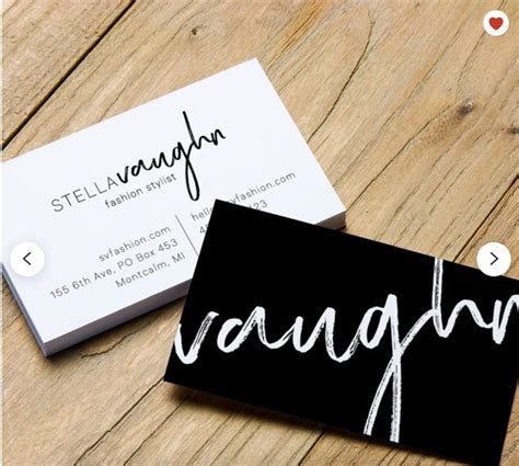 Font Layout for Business Cards