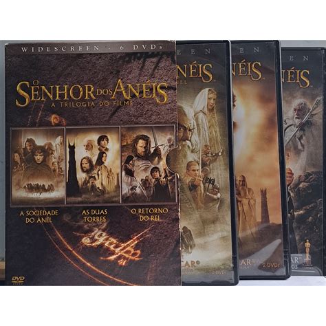 Filmes DVDs Trilogia O Senhor dos Anéis A Sociedade do Anel As Duas