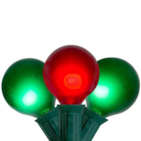 Northlight 15-Count Red and Green G50 Globe Christmas Light Set, 13.5 ft. Green Wire 32913395 ...