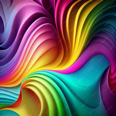 Premium Photo Abstract Rainbow Colors Wavy Background