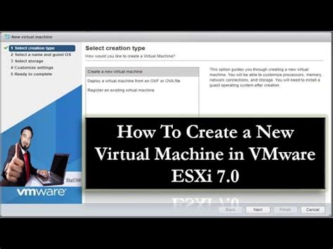 How To Create New Virtual Machine In VMware VSphere ESXi 7 0