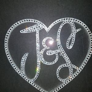 Custom Swarovski Crystal Monogram Wedding Cake Toppers Etsy