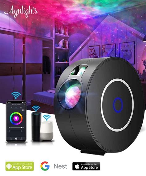 Aynlights Slimme Sterren Projector Met Bluetooth Aurora Galaxy