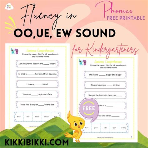 Spelling Rules For Oo Ew Ue Phonics Printable Worksheets