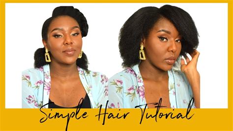 Easy Low Manipulation Natural Hairstyles For 4c4b Stretched Hair Youtube