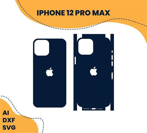 Apple Iphone 12 Pro Max Cutting Template For Skin And Sticker Cutting