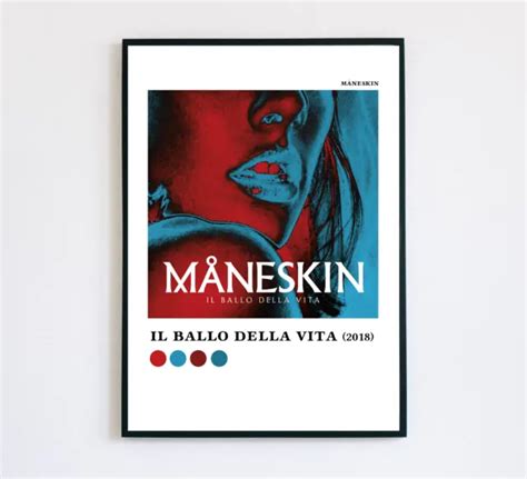 IL BALLO DELLA Vita Maneskin Album Poster Colori Palette Art EUR 6 93