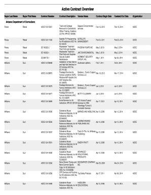 Fillable Online Spo Az Active Contract Overview Fax Email Print Pdffiller