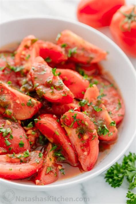 Marinated Tomatoes Recipe Natasha S Kitchen