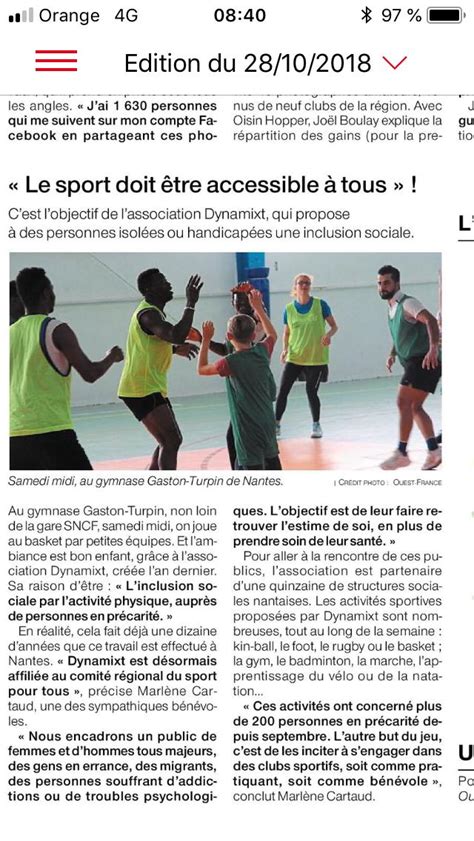 Article De Presse Clubs Sports Pour Tous