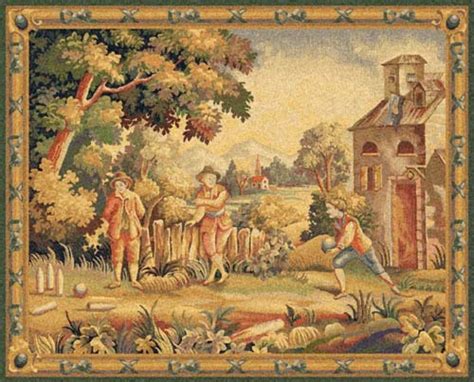 Game Belgian Tapestry Wall Hanging H33 X W39