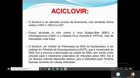 Apresenta O Farmacologia Clinica Antivirais E Antiparasit Rios Youtube