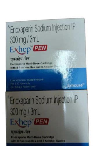 Exhep Pen 300 Mg 3 Ml Enoxaparin Injection At Rs 1600 Piece