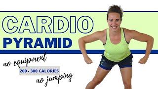 25 Min CARDIO Workout For FAT BURNING Pyramid Style No Equipment