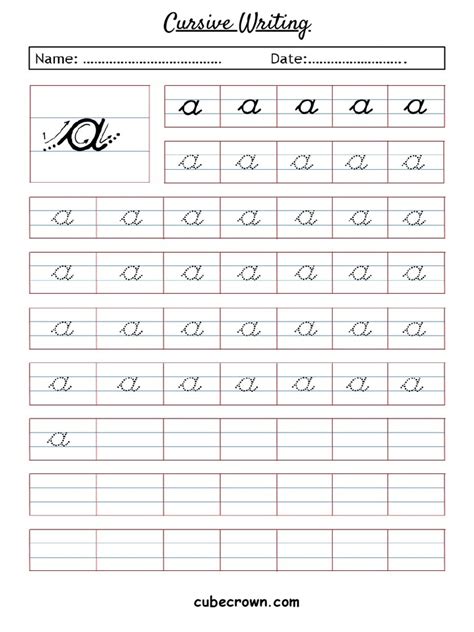 Cursive Writing English Alphabet (Small Letters) | PDF