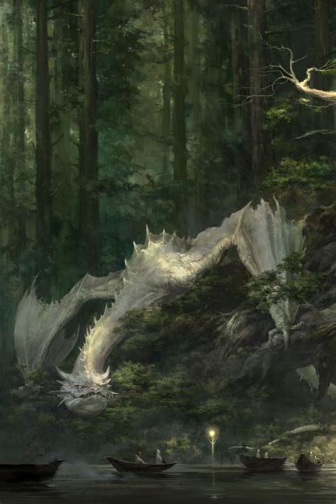 Fantasy Art Engine White Dragons By Xiaodi Fantasy Kunst