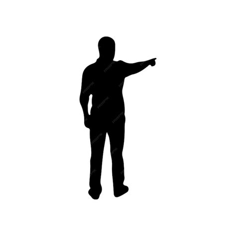 Premium Vector Vector Silhouette Man Standing Black Color Isolated On White Background