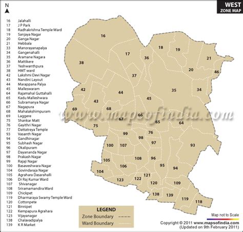 Bangalore West Zone Map