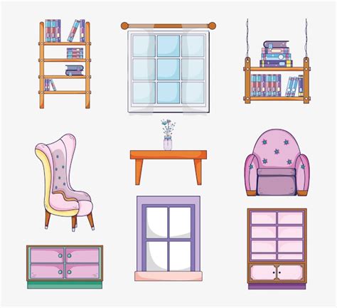 Premium Vector Set Of Study Room Elements Icons