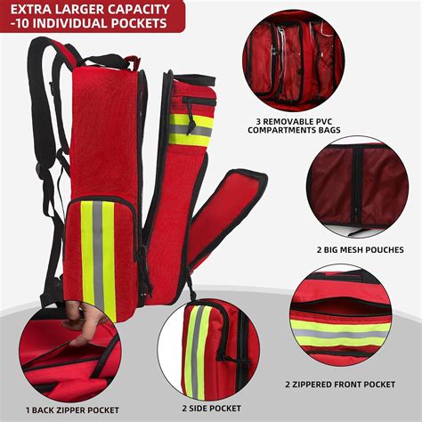 REDCUBE Mochila de primeros auxilios mochila médica de emergencia