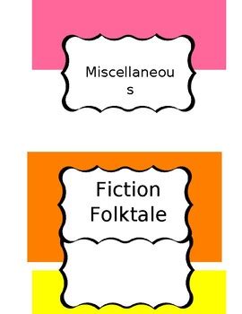 Book Bin Labels by Caroline Fletcher | TPT