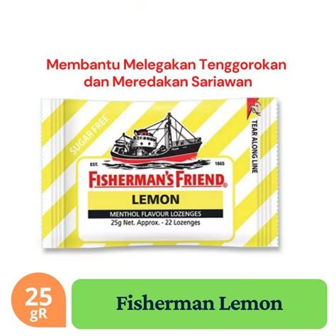 Jual AK Fisherman SF Lemon 25 GR Pelega Tenggorokan Permen Bebas