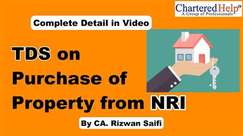 TDS On Property Purchase From NRI Rate Of TDS Deduction In Case Of