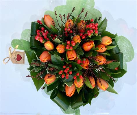 Orange Designer Tulip Boquet | Best Flower Delivery Limerick | Flowers ...