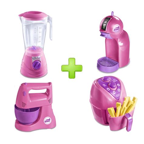 Kit Cozinha Infantil Airfryer Batedeira Cafetei Liquidificador Shopee