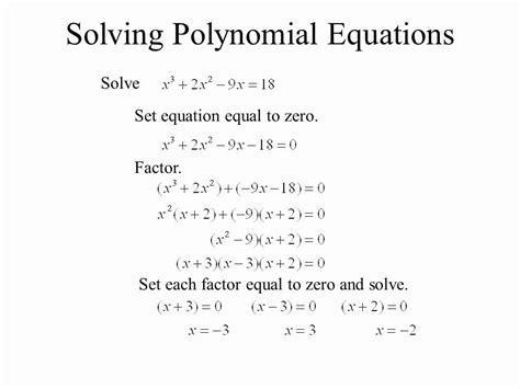 Solving Polynomial Equations Worksheet Answers Elegant Factoring ...