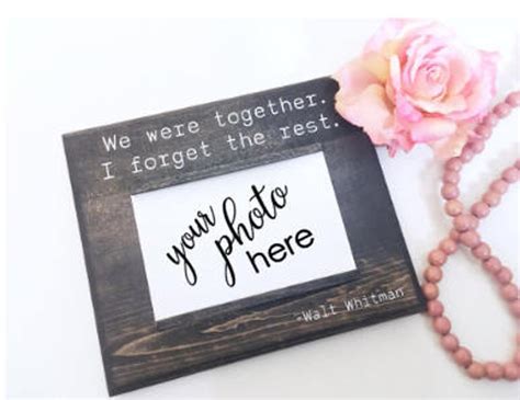 We Were Together I Forget The Rest Walt Whitman Quote Etsy