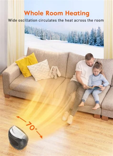 Givebest Portable Space Heater W Oscillating Electric Heater With